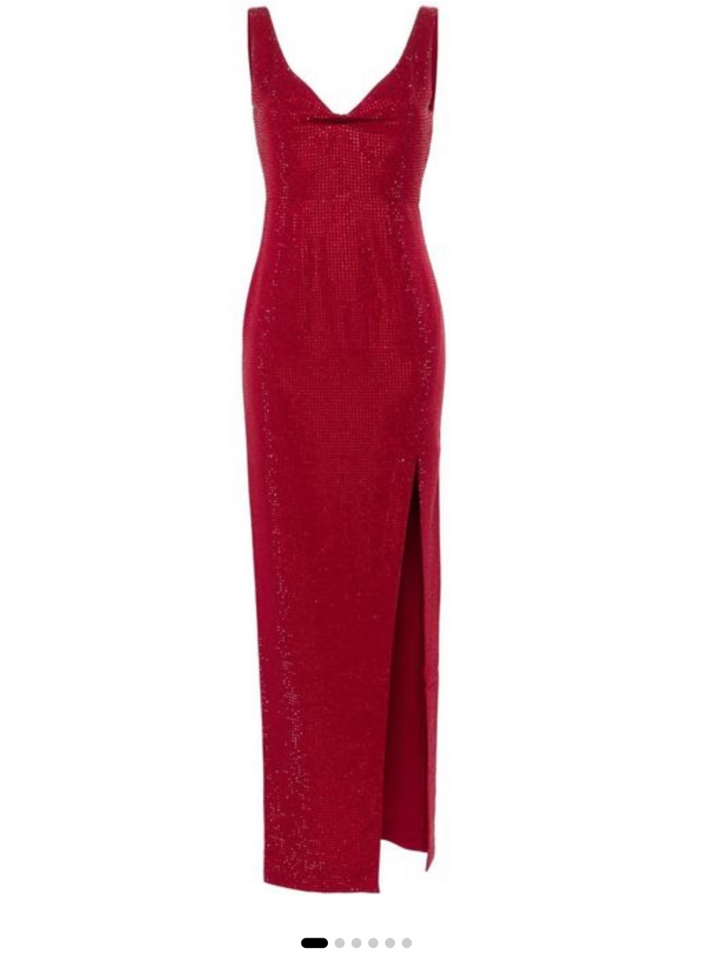Roland Mouret Diamant Red Sequin V-Neck Evening Gown Stunning!